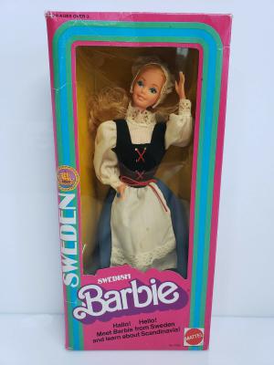 Винтажная коллекционная кукла Барби Швеция, Куклы Мира, 82 г.