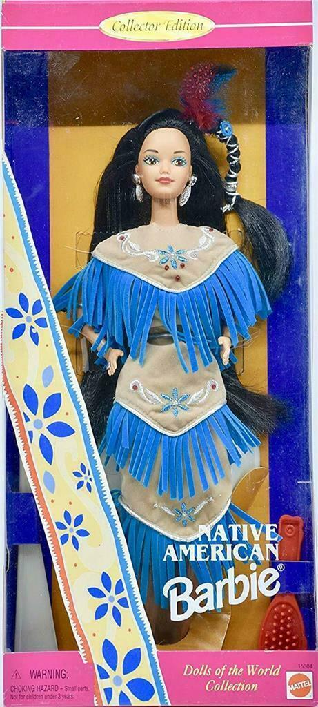 Коллекционная кукла Барби Национальная Америка, в голубом, 96 г.