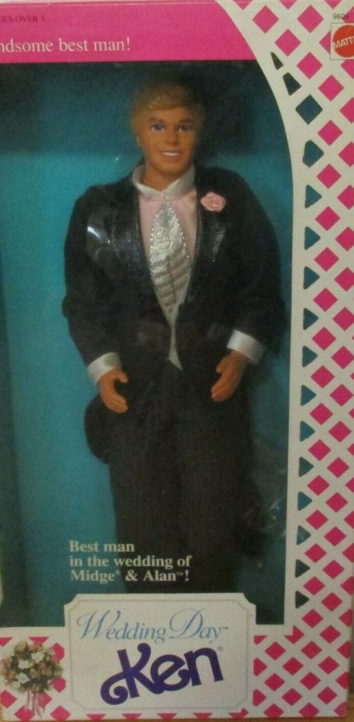 Винтажная кукла Кен, Свадьба Мидж, 90 г.
