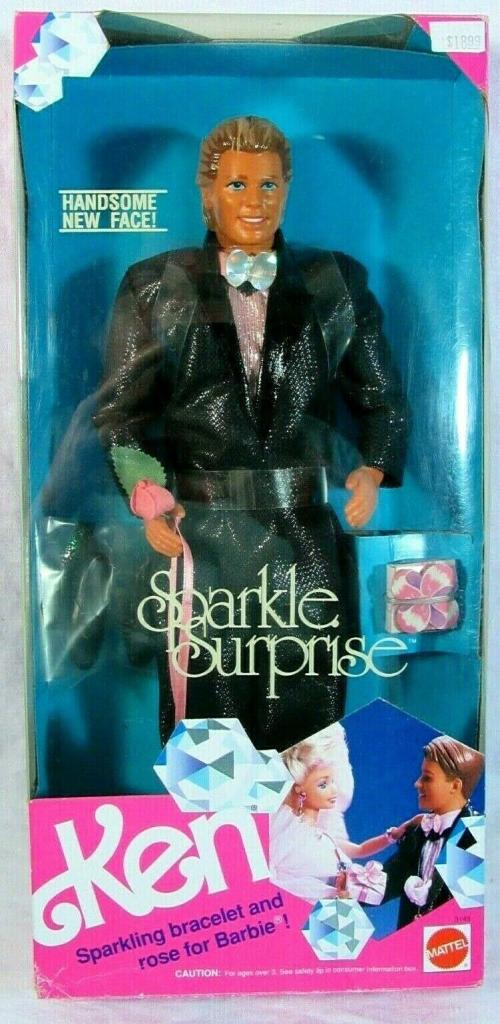 Винтажная кукла Кен Сверкающий Сюрприз, 91 г.