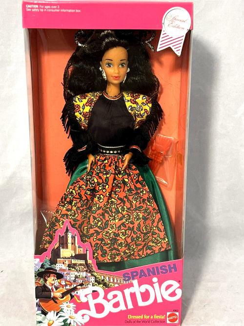 Винтажная коллекционная кукла Барби Испания, Куклы Мира, 91 г.
