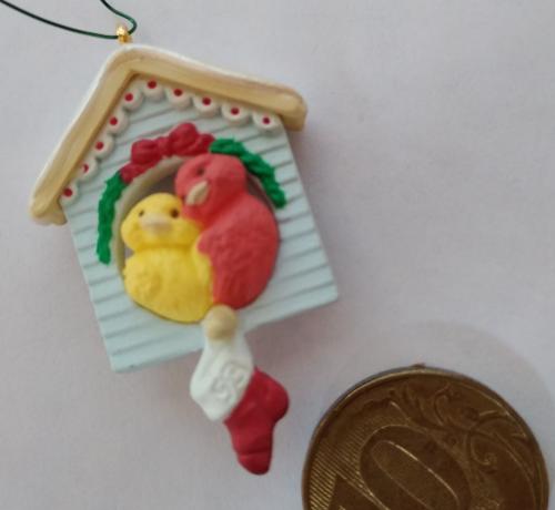 Миниатюра кукольная Птички в скворечнике