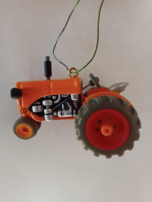 Миниатюра трактор желтый, металл