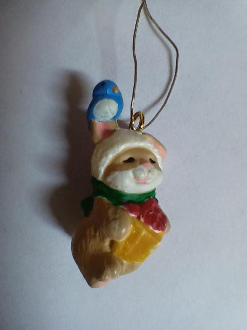 Миниатюра кукольная зайка и птичка