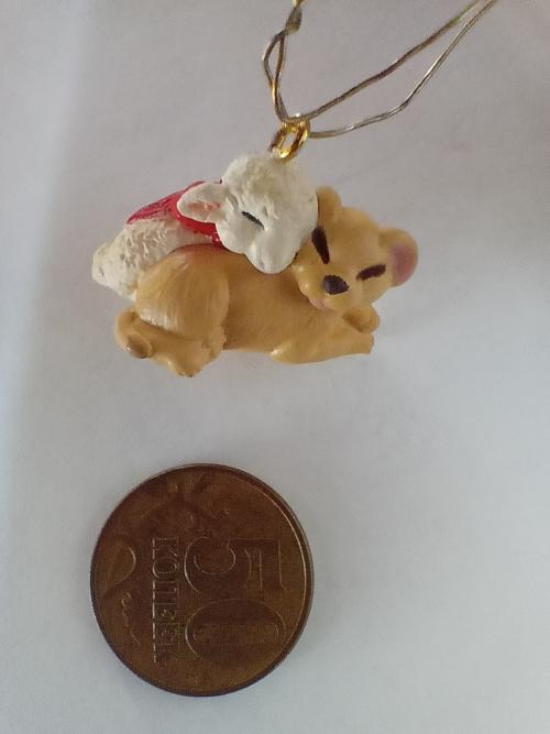 Миниатюра кукольная Львенок и ягненок