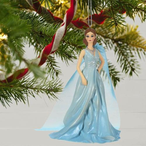 Коллекционная елочная игрушка Барби Голубой шифон, 19 г.