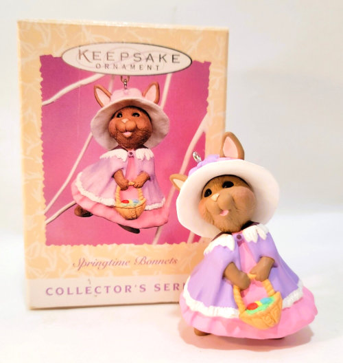 Фигурка пасхальная Зайка, Весенняя шляпка, 97 г.