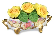 Букет желтых роз в вазе 