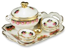 Сервиз столовый на подносе"SCHWARZE ROSE"