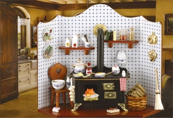 Кухня. Фрагмент интерьера с печью (дизайн 2011 года)