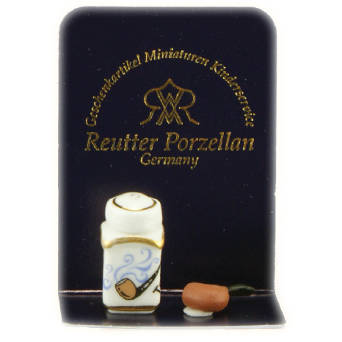 Фарфоровая баночка для табака и трубка				