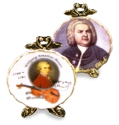 Декоративные тарелки (Бах, Моцарт)