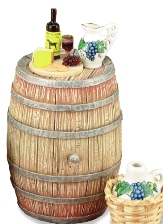 Винная бочка декорированная